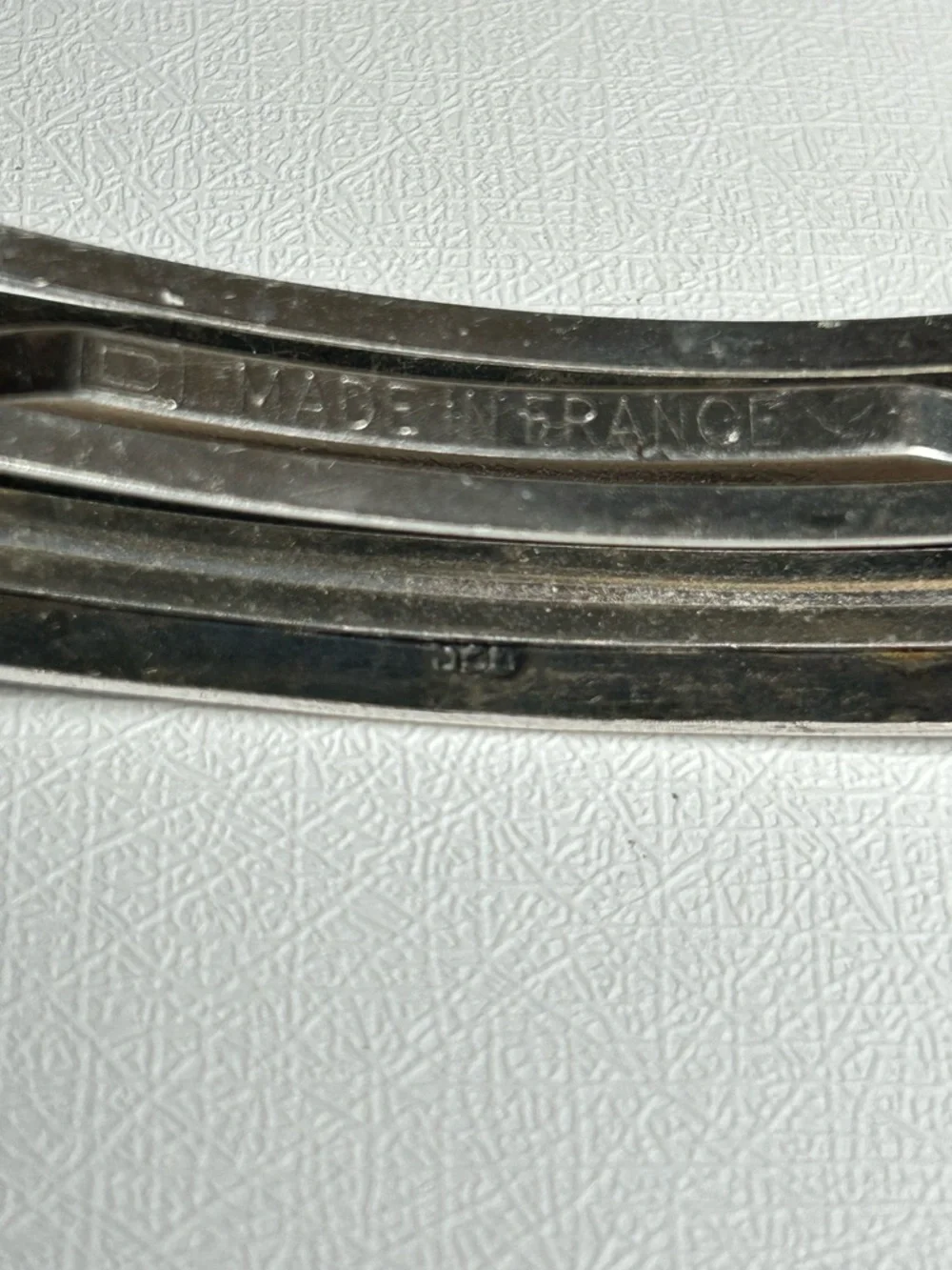 VTG Sterling Silver Handcrafted Swirl Twisted Rope Rectangle Barrette Hair Clip